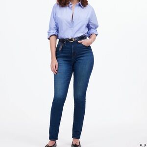Madewell curvy 10” high rise skinny jeans size 26 in Alabara wash blue stretch